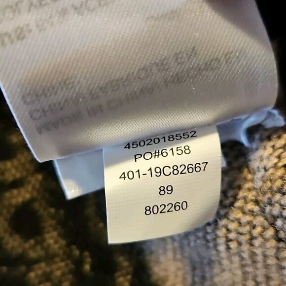 Chicos Fringe Ruana Wrap Sweater Coat Womens S/M Brown Black Floral Faux Leather - Picture 12 of 13